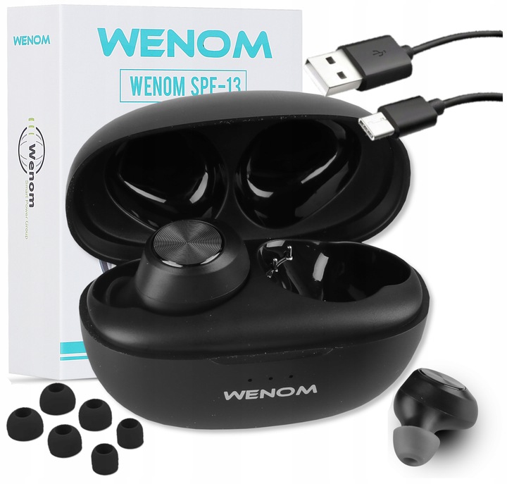 SŁUCHAWKI BEZPRZEWODOWE WENOM SPE-13 BT 5.3 WODOODPORNE 2 mikrofony że oo