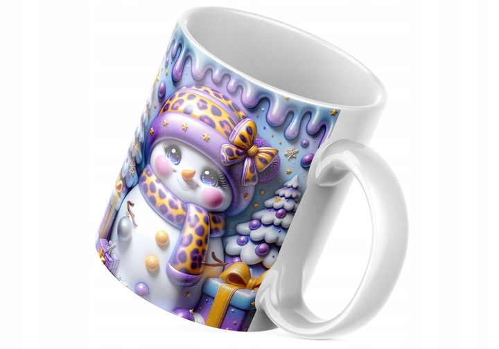 Świąteczny Kubek 3D Bałwanek - Idealny Na Prezent - NOWOŚĆ - HIT Bałwanek