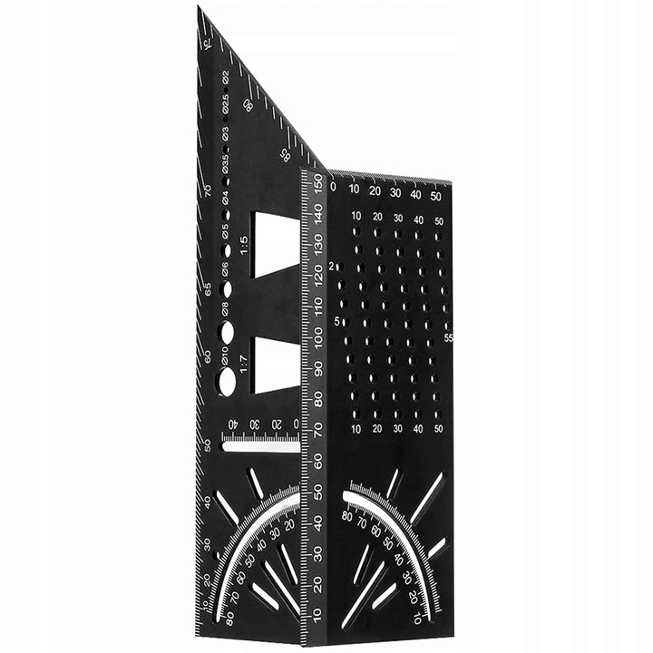 KĄTOWNIK JAPOŃSKI ALUMINIOWY STOLARSKI 3D PRZYMIAR