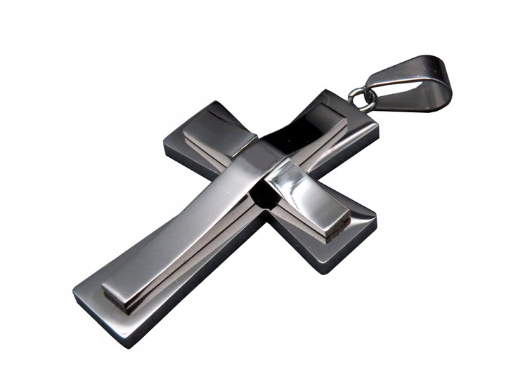 ZŁOTY SREBRNY KRZYŻ KRZYŻYK NA ŁAŃCUSZEK STAL 316L