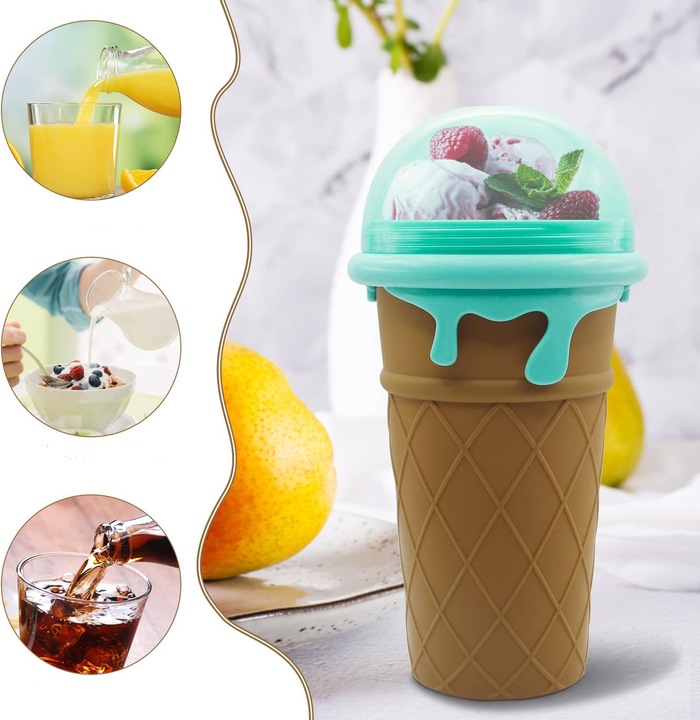 500ML SLUSHY KUBEK DO ROBIENIA LODÓW SORBETÓW SLUSHY GRANITY Duża Pojemność