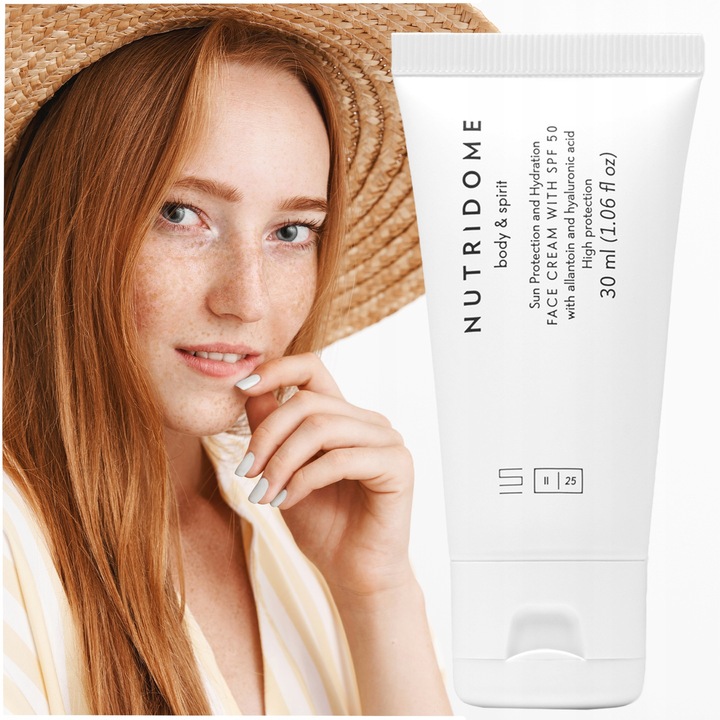 KREM do twarzy z FILTREM SPF 50 do twarzy z alantoiną NAWIŻAJĄCY NUTRIDOME
