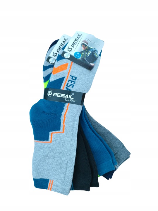 Zestaw 8 par skarpety męskich bawełnianych trwałych grubych frotte thermo