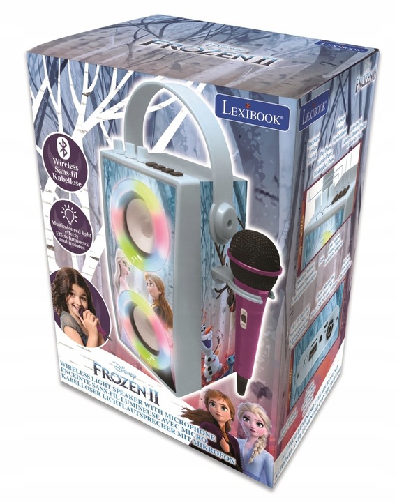 Kraina Lodu 2 Głośnik Karaoke LED Mic Bluetooth