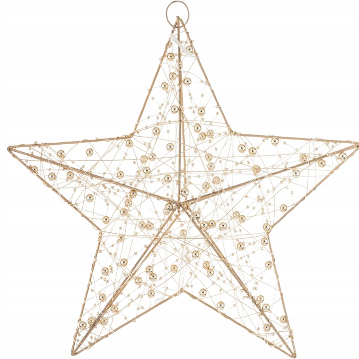 Ozdoba Gwiazda Led złota gwiazdka zawieszana w okno na ścianę drzwi 30 cm