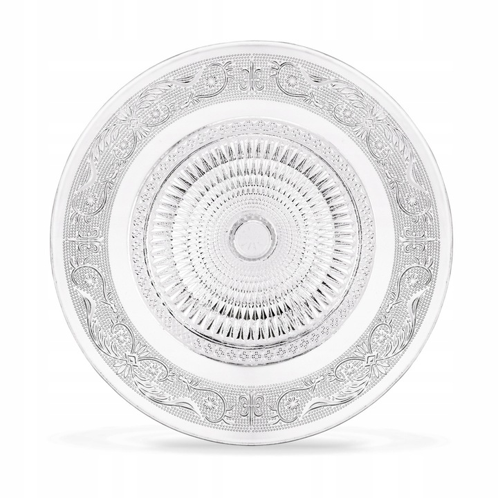 SZKLANA PATERA na ciasto NA BABECZKI patera NA NÓŻCE 30cm Roso Tadar