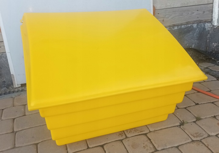 POJEMNIK skrzynia piasek piach sól drogową sorbent 70L PPM 70 litrów ŻÓŁTY