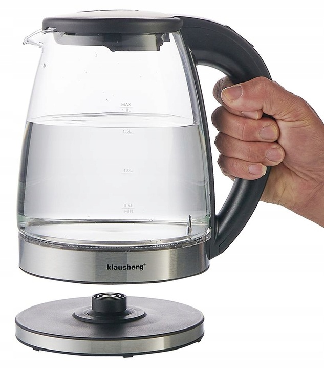 Czajnik elektryczny szklany Regulacja Temp. Klausberg KB-7887 1.8L LED LCD