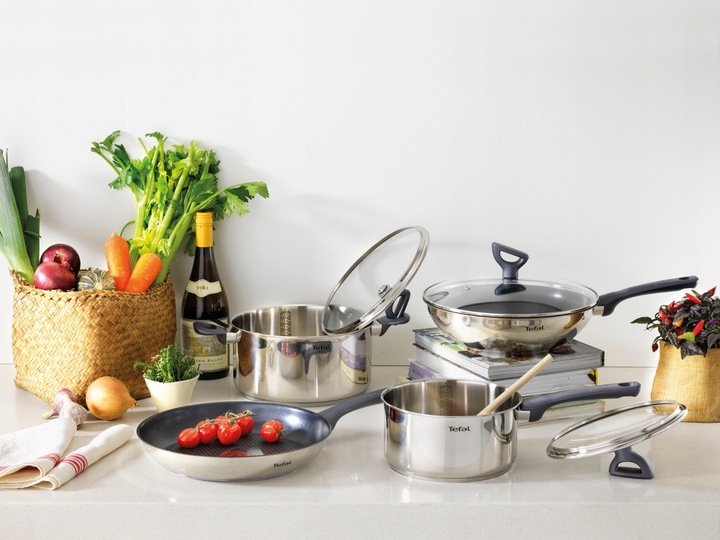 Wok z pokrywką TEFAL Daily Cook 28cm non-stick indukcja stal G7309955
