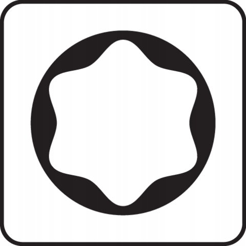 Klucze nasadowe Torx 9szt. 1/2'' - YT-0521