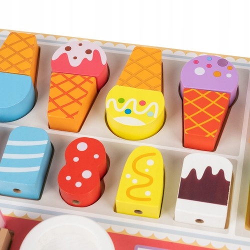 Lodziarnia Drewniana Lody Sklep Zestaw do Robienia Lodów na Rzep dla Dzieci