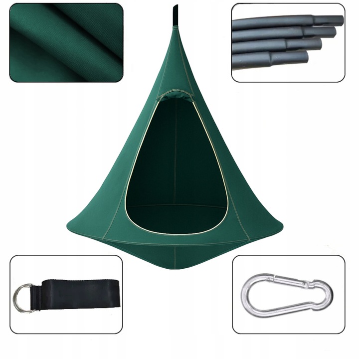 KOKON WISZĄCY NAMIOT HAMAK HUŚTAWKA GNIAZDO DO OGRODU POKOJU 100x110 INNY