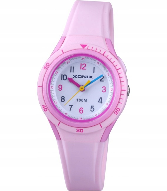 Śliczny dziewczęcy ZEGAREK XONIX ABO nauka godzin podświetlenie