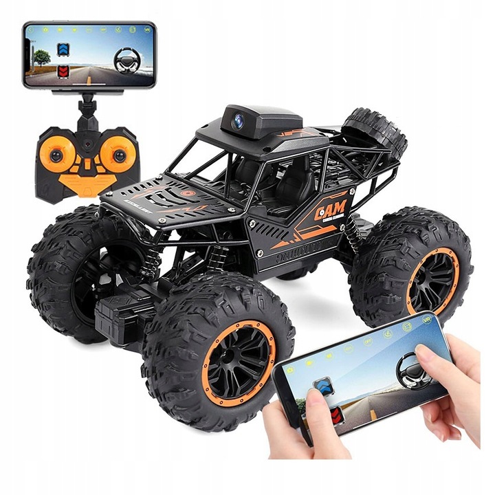 SAMOCHÓD ZDALNIE STEROWANY TERENOWY Z KAMERĄ WIFI AUTO NA PILOT +AKUMULATOR