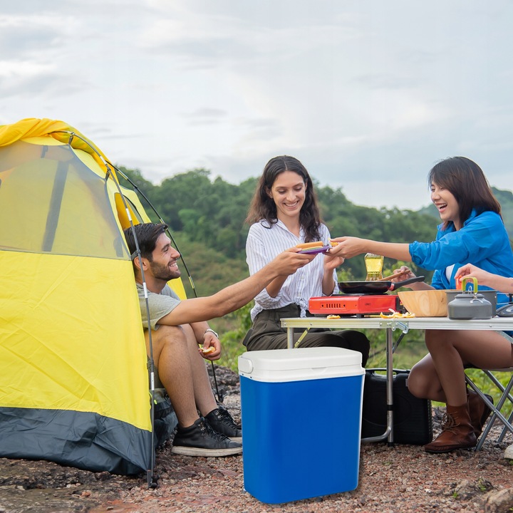 CHŁODZIARKA LODÓWKA 18L od KAMAI: NIEBIESKA, WZMOCNIONA RĄCZKA, made in EU
