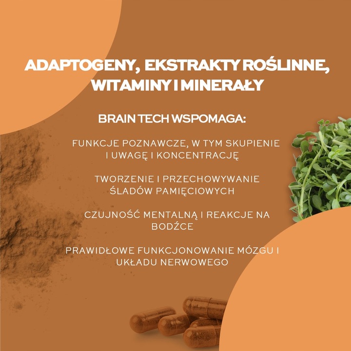 Brain Tech 60 Nootropic PAMIĘĆ KONCENTRACJA