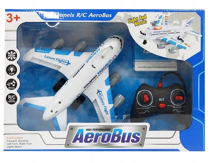 SAMOLOT PASAŻERSKI ZDALNIE STEROWANY RC + PILOT