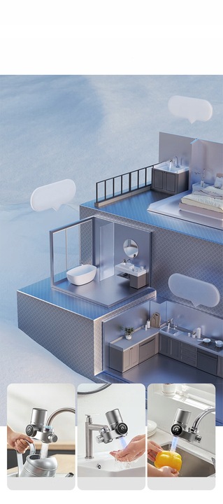 SYSTEM FILTRACJI WODY ELEKTRONICZNY KRAN OCZYSZCZACZ WODY FILTR WODY