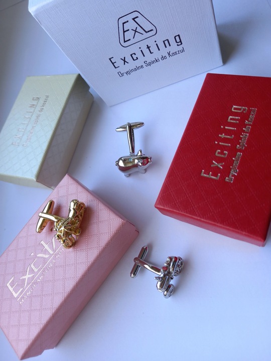 Srebrne klasyczne spinki do mankietów koszuli