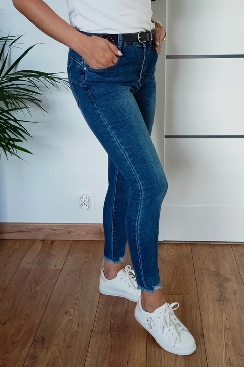 MS2 Jeansy M.SARA Push Up Z PASKIEM wyszczuplające r. 44 XXL (33, 34)