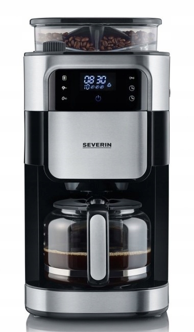 SEVERIN KA 4813 ekspres przelewowy z młynkiem do kawy czarny 1,4 l 1000W