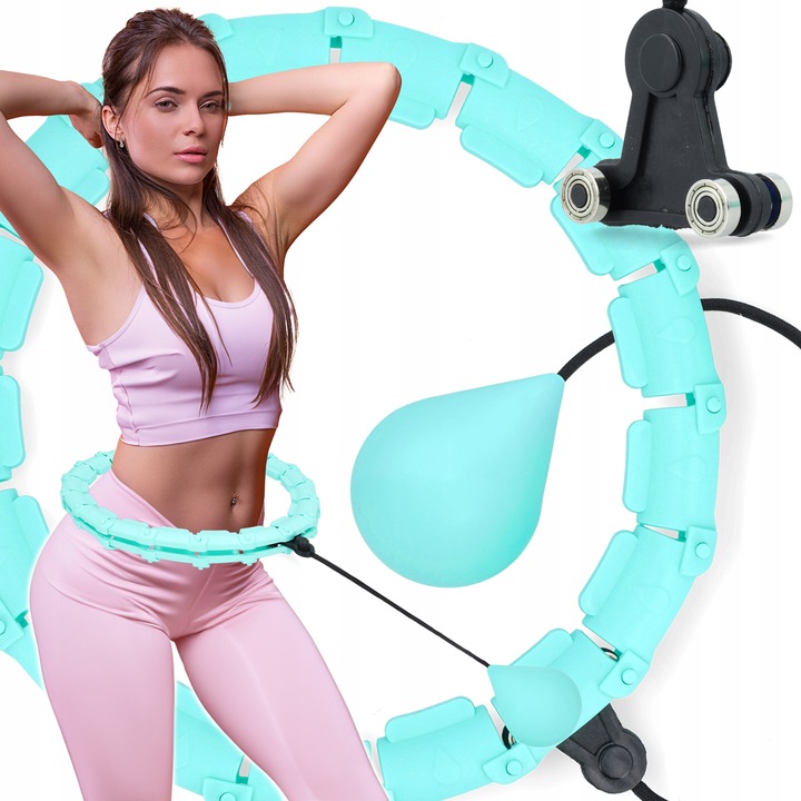 HULA HOP ODCHUDZAJĄCE Z OBCIĄZENIEM OBCIĄŻNIKIEM SMART Z WYPUSTKAMI HULAHOP