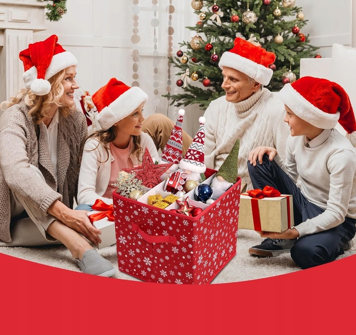 ŚWIĄTECZNE KOSZ PUDEŁKO PRZECHOWYWANIE ORGANIZER 83 BOMBKI CHOINKA ŚWIĘTA