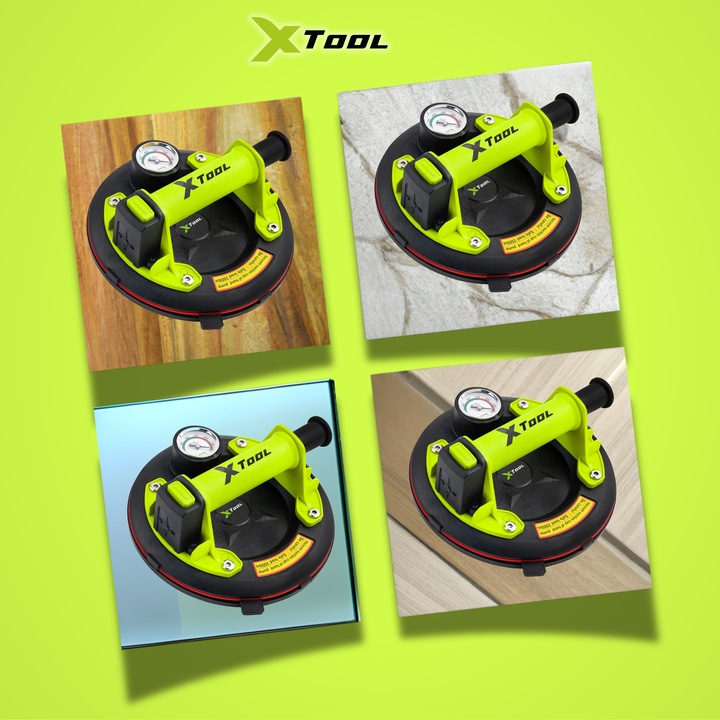 PRZYSSAWKA DO PŁYTEK PRÓŻNIOWA Z POMPKĄ MANOMETR UCHWYT do SZYB GLAZURY 120