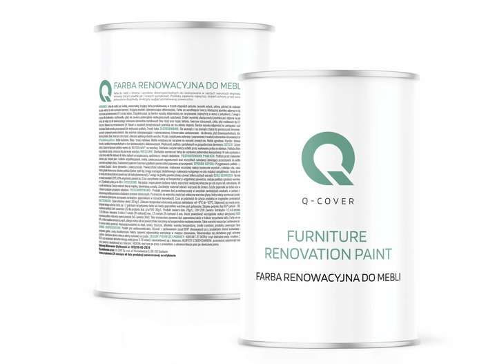 FARBA DO MEBLI KUCHENNYCH 1L FRONTÓW SZAFEK DO PŁYTY 16 KOLORÓW TRWAŁA