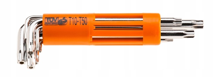 NEO KLUCZE IMBUSOWE TORX DŁUGIE ZE STALI CRV Z OTWOREM T10-T50 8EL 09-524