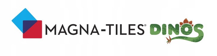 MAGNA TILES Zestaw Dino Klocki Magnetyczne Dinozaury 5 elementów