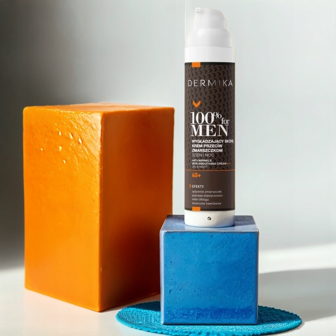 KREM DO TWARZY DLA MĘŻCZYZN 40+ DERMIKA 100% FOR MEN WYGŁADZAJĄCY 100ML