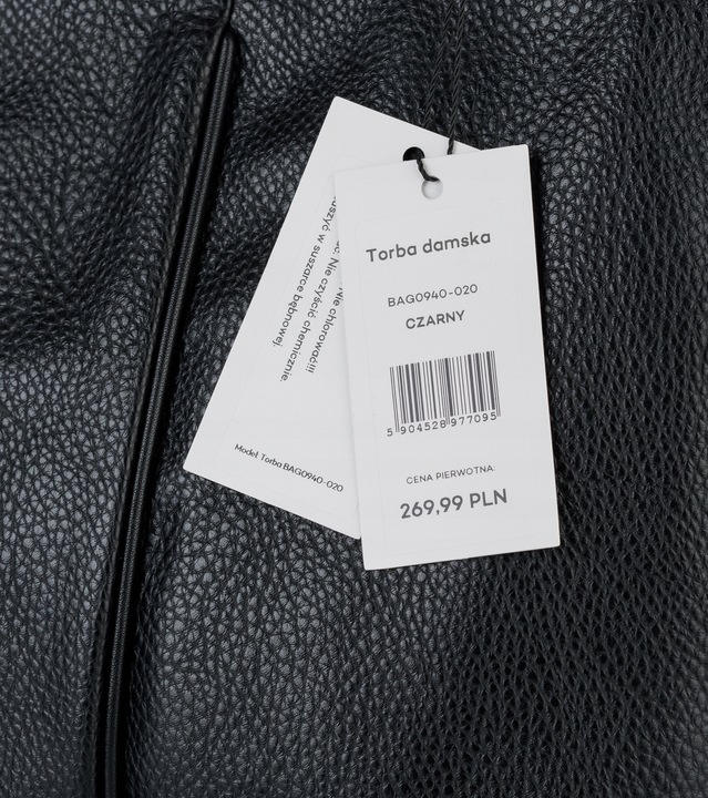 Torebka Damska KLASYCZNA SHOPPER MONNARI NA RAMIĘ Aktówka Czarna Premium