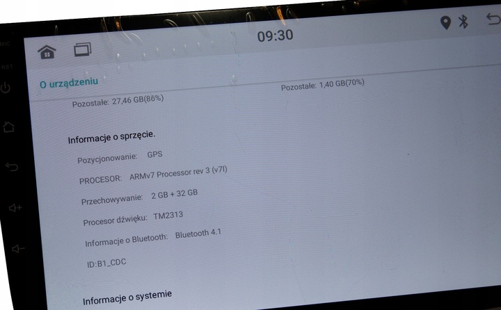 Radio dotykowe 9cali samochodowe 2/32gb USB GPS WiFi Bluetooth Android Auto