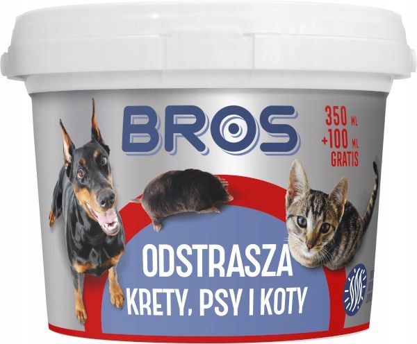 ODSTRASZACZ PSÓW KOTÓW KRETÓW ŚRODEK PREPARAT BROS