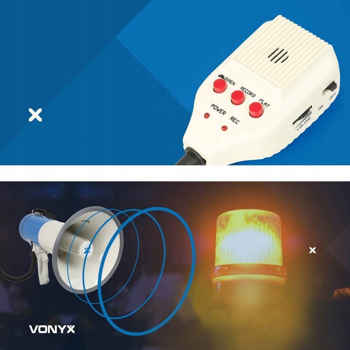 PROFESJONALNY Megafon 55W Vonyx USB/BT/AUX/MP3