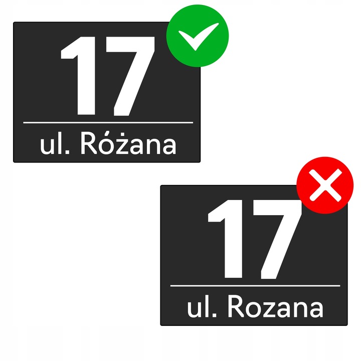 PODŚWIETLANY NUMER NA DOM TABLICZKA ADRESOWA LED 40X30 cm CZUJNIK ZMIERZCHU