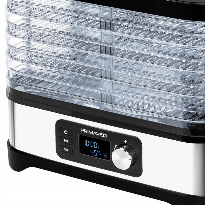 Suszarka do Grzybów Owoców Warzyw 16,8L TERMOOBIEG 450W TIMER PRIMAVEO 7SIT