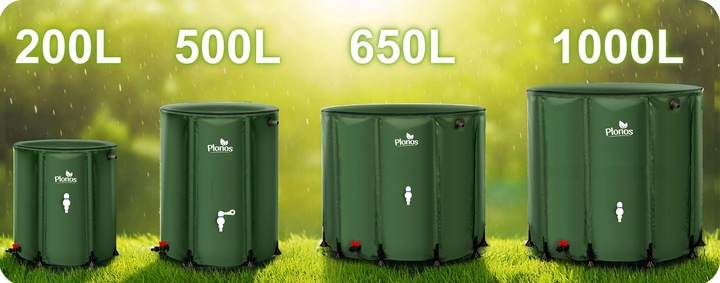 Zbiornik na Deszczówkę składany BECZKA NA Wodę z Rynny 650L PLONOS