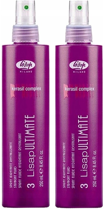LISAP ULTIMATE SPRAY KERATYNOWY OCHRONNY Pod Prostownicę Do Włosów 250ml x2