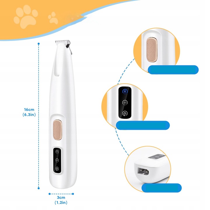 MASZYNKA DO STRZYŻENIA PSÓW PSA KOTA ZWIERZĄT TRYMER CICHA LED AKUMULATOR