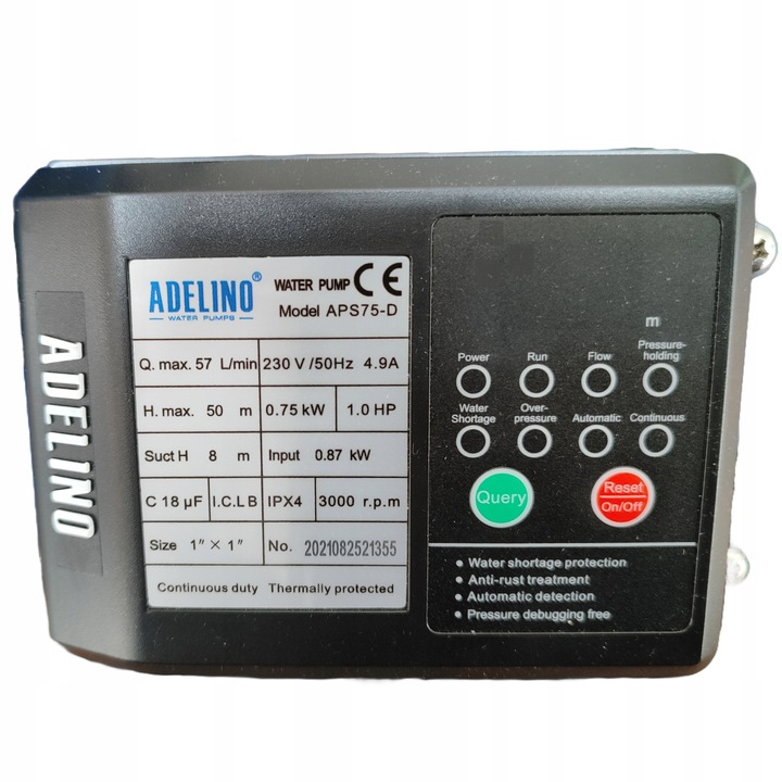 POMPA HYDROFOROWA + hydrofor APS75D 4500 l/h ENERGOOSZCZĘDNA CICHA