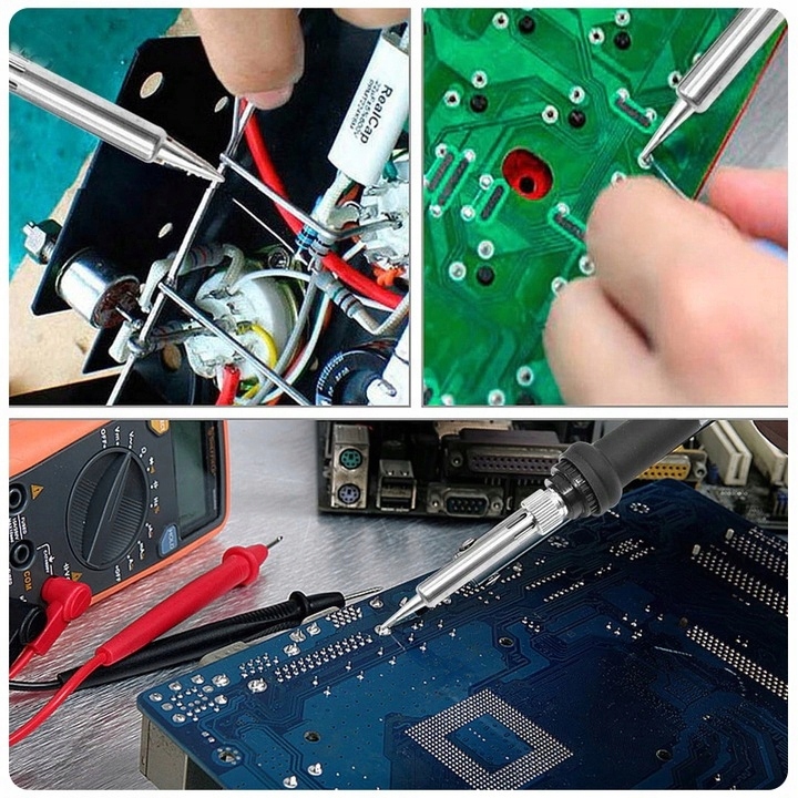 ZESTAW LUTOWNICZY LUTOWNICA PRECYZYJNA KOLBOWA Z REGULACJĄ TEMPERATURY 60W