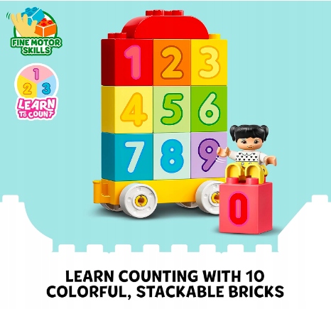 LEGO Duplo 10954 Pociąg z cyferkami + Torba Lego Prezent
