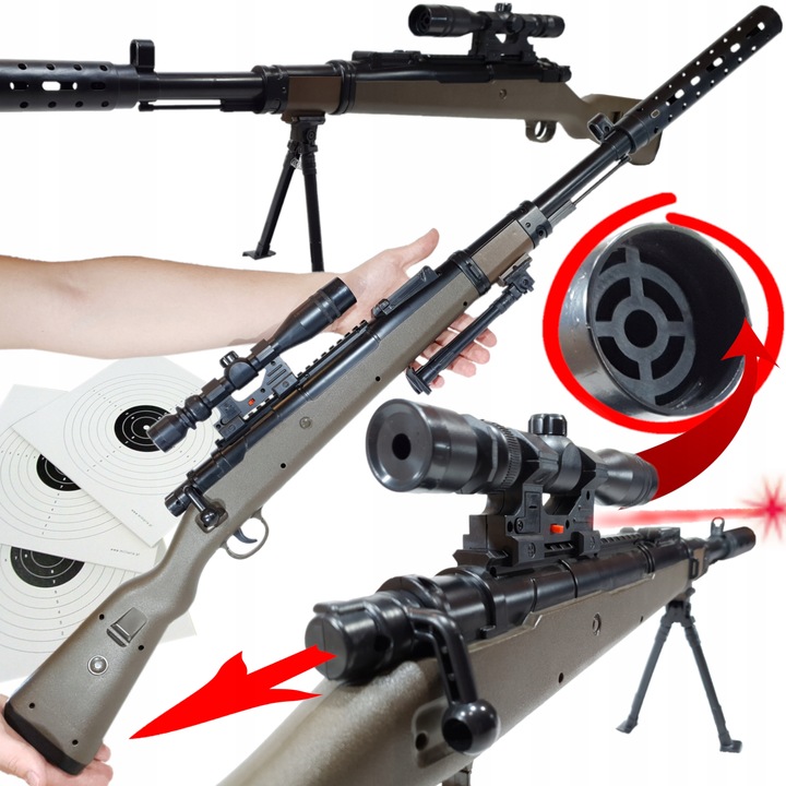 SZTUCER KARABIN MYŚLIWSKI NA KULKI SNAJPERKA ASG