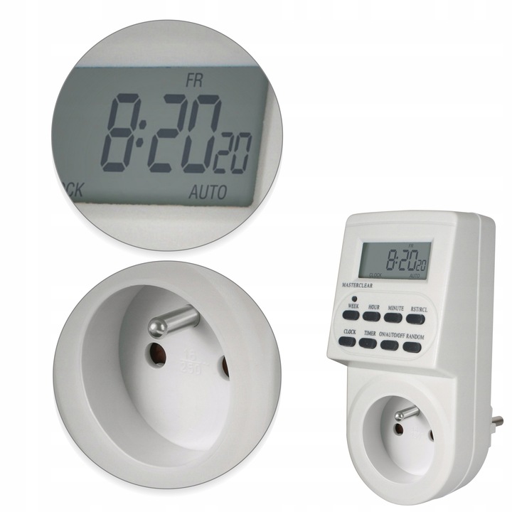 Programator Czasowy Elektroniczny Wyświetlacz 230V/16A Certyfikat CE