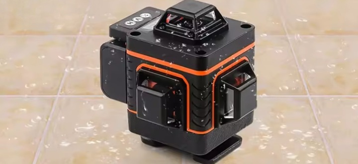 POZIOMICA LASEROWA BLOKADA WAHADŁA 360 LASER KRZYŻOWY DUŻY STATYW +BATERIE