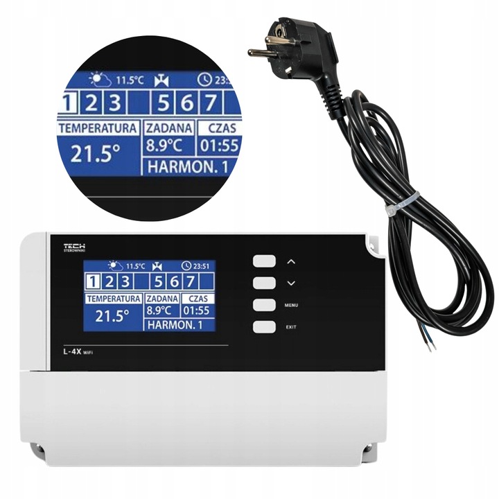 STEROWNIK REGULATOR LISTWA STERUJĄCA OGRZEWANIEM 4 SEKCJE STREFY L-4X WiFi