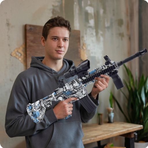 BEZPIECZNY WIELKI KARABIN NA KULKI ŻELOWE AUTOMAT MASZYNOWY PISTOLET BROŃ