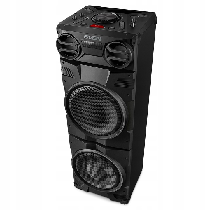 SVEN PS-1900 GŁOŚNIK PRZENOŚNY PARTYBOX 1000W BLUETOOTH KARAOKE STROBOSKOP